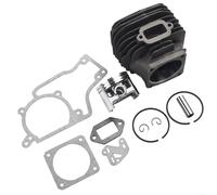 Ensemble culasse de 52 mm pour tronçonneuse 038 MS380 Ms381, y compris pour kit de piston, joints compatibles avec les outils électriques extérieurs pour une réparation efficace du moteur et la
