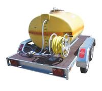 Ensemble cuve ovale PFV 600 l équipée sur remorque routière avec pompe électrique - CEMO - 90240E