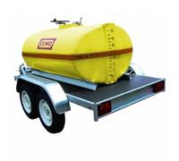 Ensemble cuve ovale PFV nue 1 000 litres sur remorque routière - Pour eau, engrais - CEMO - 9649