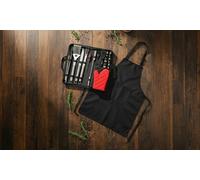 Ensemble d accessoires de barbecue professionnels en acier inoxydable : Kit Essentials de 7 pièces