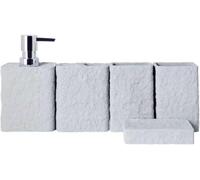Ensemble D’Accessoires De Salle De Bain, 5 Paquets D’Accessoires De Salle De Bain Ensemble De Décoration De Comptoir De Salle De Bain en Grès Ornement pour Accessoire, G, 16.5cm