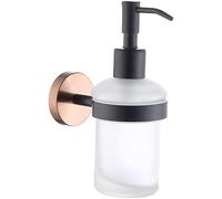 Ensemble D’Accessoires De Salle De Bain - Porte-Serviettes, Porte-Papier Toilette, Serpette, Porte-Savon Et Brosse De Toilette - Quincaillerie en Or Noir Et Rose Pou, Soap Dispenser