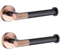 Ensemble D’Accessoires De Salle De Bain - Porte-Serviettes, Porte-Papier Toilette, Serpette, Porte-Savon Et Brosse De Toilette - Quincaillerie en Or Noir Et Rose Pou, 2 Pcs Paper Holder