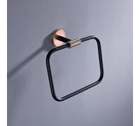 Ensemble D’Accessoires De Salle De Bain - Porte-Serviettes, Porte-Papier Toilette, Serpette, Porte-Savon Et Brosse De Toilette - Quincaillerie en Or Noir Et Rose Pou, Towel Ring B