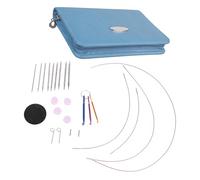 Ensemble d ' aiguilles à tricoter circulaires interchangeables, 2.2mm-4.5mm, avec étui et accessoires, épingle à tricoter circulaire pour femmes, aiguille en métal