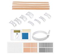 Ensemble d ' ajusteurs de 71 pièces pour bagues lâches avec | Bobines dorées et inserts incurvés transparents, options de mousse, remplissant l ' espace pour les bijoux