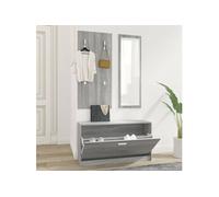 Ensemble d armoires à chaussures 3 en 1 Sonoma gris sonoma gris G