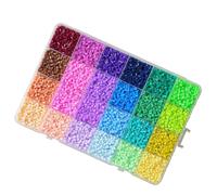Ensemble d ' artisanat de perles de puzzle portable de 24 couleurs, perle en plastique de 2, 6 mm pour, artisanat d ' art fait à la main et développement des compétences motrices, fournitures d ' art