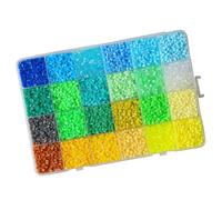 Ensemble d ' artisanat de perles de puzzle portable de 24 couleurs, perle en plastique de 2, 6 mm pour, artisanat d ' art fait à la main et développement des compétences motrices, fournitures d ' art