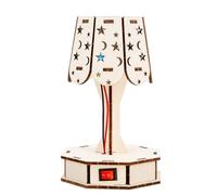 Ensemble d ' artisanat scientifique en bois pour avec lumière LED multicolore, projets créatifs d ' expérimentation de physique éducative faits à la main, projet créatif