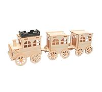 Ensemble d ' Assemblage de Projet de Train en Classe, modèle électrique en Bois avec Locomotive et Deux Wagons pour Le Travail Artisanal, Introduction à la Physique et Affichage de modèle de Train en