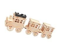 Ensemble d ' Assemblage de Projet de Train en Classe, modèle électrique en Bois avec Locomotive et Deux Wagons pour Le Travail Artisanal, Introduction à la Physique et Affichage de modèle de Train en