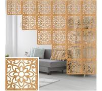 Ensemble D’écran Suspendu De Séparation De Pièce élégant, Cloison en Bois-Plastique écran D’intimité Décoration De Pièce, pour Vivre, Manger, étudier Et Salon, Hôtel, Pattern 3, 18PCS