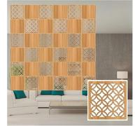 Ensemble D’écran Suspendu De Séparation De Pièce élégant, Cloison en Bois-Plastique écran D’intimité Décoration De Pièce, pour Vivre, Manger, étudier Et Salon, Hôtel, Pattern 4, 15PCS