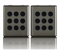 ENSEMBLE D'ENCEINTES STÉRÉO BLUETOOTH AVEC 8 HEURES D'AUTONOMIE AVEC ACCESSOIRES GRIS