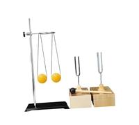 Ensemble d ' enseignement de résonance sonore comprenant deux diapasons, boîte en bois et outils d ' expérimentation pour l ' éducation physique, ensemble d ' expérimentation sonore