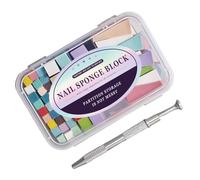 Ensemble d ' éponges à stamping pour ongles, mélange blanc, Color | Couleurs blanches et arc-en-ciel pour débutants avec éponge professionnelle pour nail art pour application à la