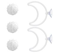 Ensemble d ' exercices pour animaux de compagnie, 2 pièces, avec 3 sphères flottantes, accessoire d ' aquarium interactif pour petits poissons, stimulation de l ' habitat, poissons de chasse, globes