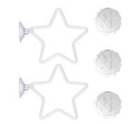 Ensemble d ' exercices pour animaux de compagnie, 2 pièces, avec 3 sphères flottantes, accessoire d ' aquarium interactif pour petits poissons, stimulation de l ' habitat, poissons de chasse, globes