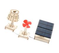 Ensemble d ' expériences scientifiques éducatives avec Installation de Lampe de Ventilateur à Panneau, Assemblage de Circuits en Bois et ressource pédagogique technologique pour Les projets de