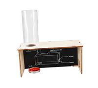 Ensemble d ' expériences sur Le Flux d ' air pour Les leçons de | Chambre en bois avec ouverture d ' entrée, tube vertical transparent permettant une exploration guidée