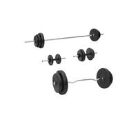 Ensemble d haltères et de barres avec plaques 90 kg