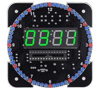 Ensemble d ' horloge électronique à 4 chiffres avec alarme, Green | Kit de projet de soudure électronique avec mémoire de puissance, fonction d ' alarme, affichage de la température