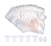Ensemble d’inserts de flasque pour tire-lait portable, inserts en silicone pour tire-lait avec valve bec de canard et sacs de conservation du lait, 6 tailles de 13 mm à 24 mm pour
