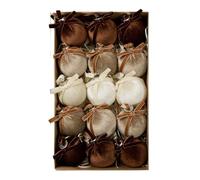 Ensemble d ' Ornements d ' Arbre de Noël, Coffee Color 6 CM | 15 boules de Noël avec finition douce toucher, attaches en ruban, décoration d ' affichage en guirlande
