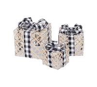 Ensemble d ' ornements de boîte-cadeau de noël, lot de 3 décorations de de fête multifonctions pour Restaurant, salle à manger, fête, Design universel