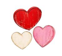 Ensemble d ' ornements de décoration de Saint-Valentin en bois pour décorations de ferme, rangement de petits objets, fait à la main en bois en forme de cœur, styles européens