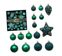 Ensemble d ' Ornements de Noël, Green | Décorations d ' arbre de 50 pièces avec des formes mixtes d ' étoile de boule et de larme pour la décoration intérieure