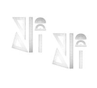 Ensemble D’outils de Dessin Géométriques, Règle Métrique | Triangle Droit, Rapporteur et Demi-arc, Transparence Nette, pour Étudiants en Dessin, Plans et Usage Quotidien