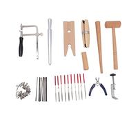 Ensemble d’outils de fabrication de bijoux, kit d’outils de bijouterie avec lame de scie pour bijoutier, ciseaux à fil, lime à aiguille, mandrin pour bagues, pour l’artisanat DIY