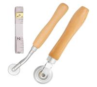 Ensemble d ' outils de notation professionnel avec roue de traçage à manche en bois et ruban à mesurer souple pour emballage artisanal en papier ensemble d ' outils d ' artisanat dense