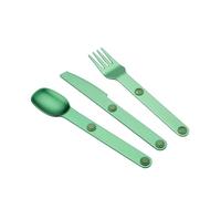 Ensemble d ' ustensiles 3 pièces de couverts magnétiques, Green | Accessoires de salle à manger portables, cuillère à fourchette, ustensiles de Camping en aluminium antirouille,
