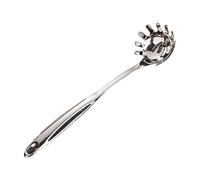 Ensemble d’ustensiles de cuisine 6 PCS, ustensiles en acier inoxydable avec poignée suspendue, ensemble d’ustensiles incluant louche wok, cuillère à fente, louche à soupe et spatule à fente (E)