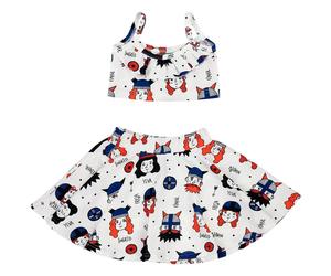 Ensemble dÃ©bardeur et jupe fille Raspberry Republic Lambada Blanc 70/73