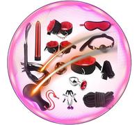 Ensemble D'Accessoires Amusants De 12 PièCes Avec Des PièCes En Nylon RéGlables Pour Une Nouvelle ExpéRience Interactive AgréAble - Q (Rouge)
