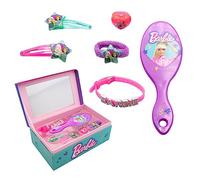 Ensemble d'accessoires Barbie boîte à bijoux avec accessoires 6 pièces pour enfants élastiques bijoux miroir