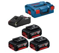 Ensemble d'accessoires Bosch 0615990L3T; 18V; 3x5,0 Ah + Chargeur GAL18V-40 pour outils sans fil