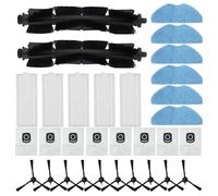 Ensemble d'accessoires complet avec filtres à brosse principale, lingettes et sacs à poussière pour Tefal pour aspirateur robot Xplorer Serie 75 S+ RG8597W (B)