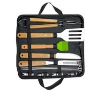 Ensemble d'accessoires de barbecue 16 pièces | Spatule pour barbecue, pince, brosse, ustensiles de cuisine portables pour camping, jardin, pique-nique