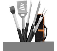 Ensemble D'accessoires De Barbecue,Couverts en Acier Inoxydable Antiadhésif - Accessoires De Cuisson Multifonction avec Poignées Résistantes À La Chaleur pour Pique-Nique Plage Camping Et Grillades