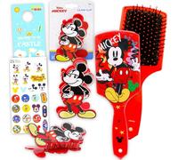 Ensemble d'accessoires de cheveux Mickey Mouse pour enfants - Ensemble avec brosse démêlante, pince à griffe, autocollants, plus | Accessoires de cheveux Mickey Mouse pour filles