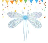 Ensemble d'accessoires de cosplay avec ailes de libellule | Format confortable facile à porter, style de festival polyvalent qui simplifie les célébrations à la maison et les événements