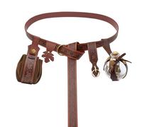 Ensemble d'accessoires de cosplay médiéval pour homme et femme - Bouteille de potion - Ceinture - Pochettes en cuir synthétique - Jupe de randonnée - Sac de cosplay médiéval - Jupe de bouteille de