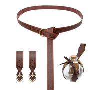 Ensemble d'accessoires de cosplay médiéval pour homme et femme - Potion bouteille de potion - Ceinture - Pochettes en cuir synthétique - Jupe - Randonnées - Sac ceinture, Ceinture 2 Porte-clés Poti