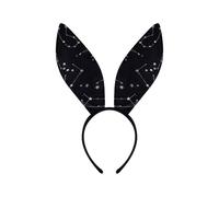 Ensemble d'accessoires de costume de lapins 1/4 pièces pour femme - Oreilles de lapin, bandeau, nœud papillon, col, manchettes, queue de lapin pour fête de Pâques