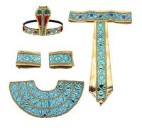 Ensemble d'accessoires de costume égyptien de pharaon égyptien pour Halloween, jeu de rôle, cosplay, coiffe de pharaon égyptien, accessoires de costume égyptien pour fête d'Halloween
